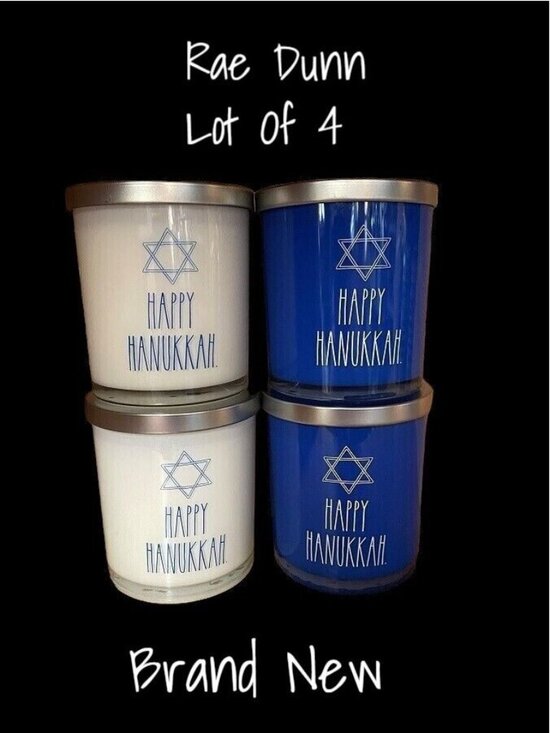 Rae Dunn Other - Rae Dunn Hanukkah Sugar Cookie Scented Candle Lot of 4 - 10.5 oz Each New